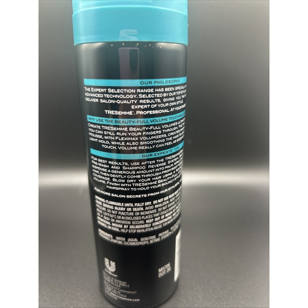 TRESEMME EXPERT BEAUTY FULL VOLUME TOUCHABLE BOUNCE MOUSSE 6.77 FL OZ - Picture 2 of 5
